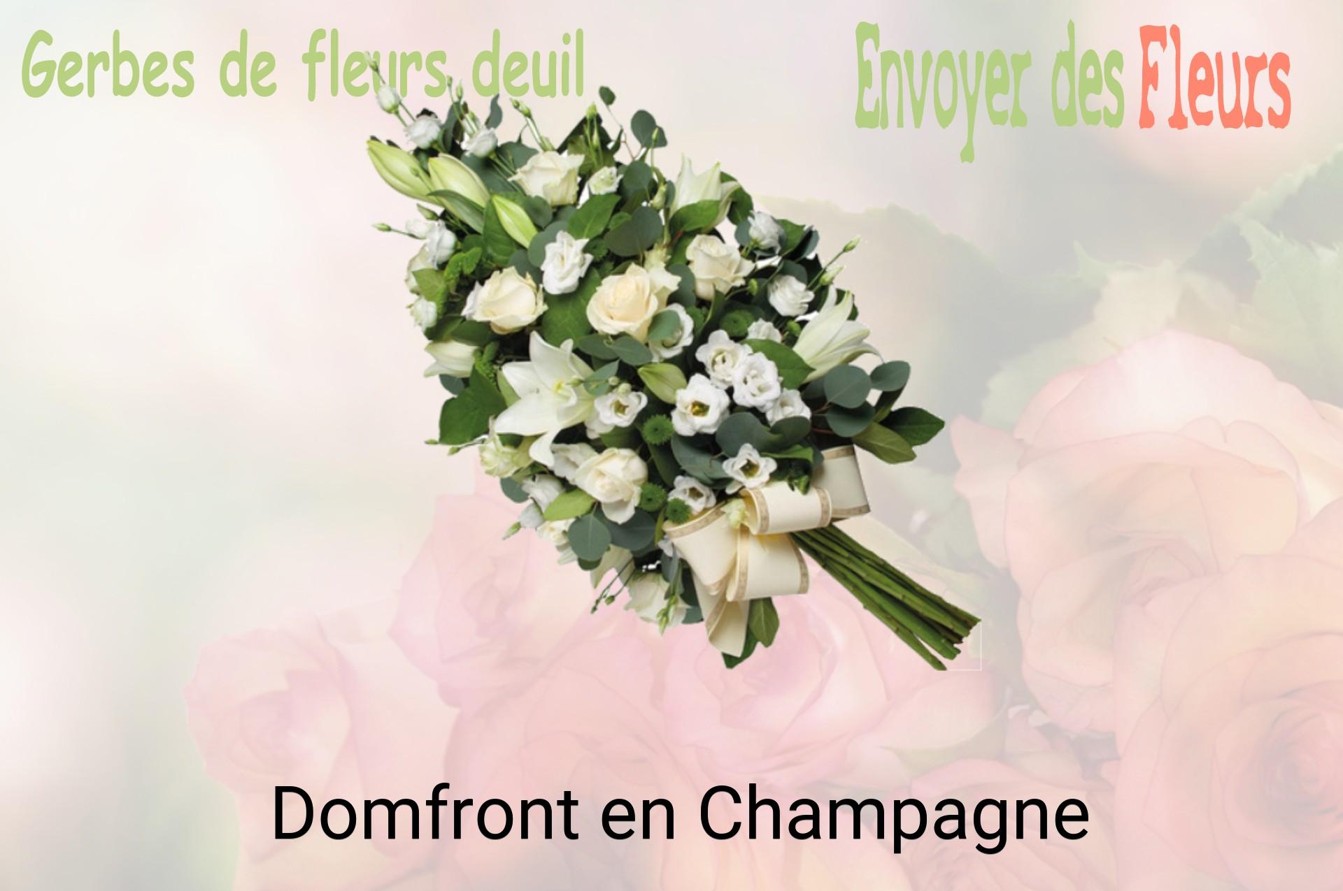 Gerbe de fleurs de deuil livrée à Domfront-en-Champagne